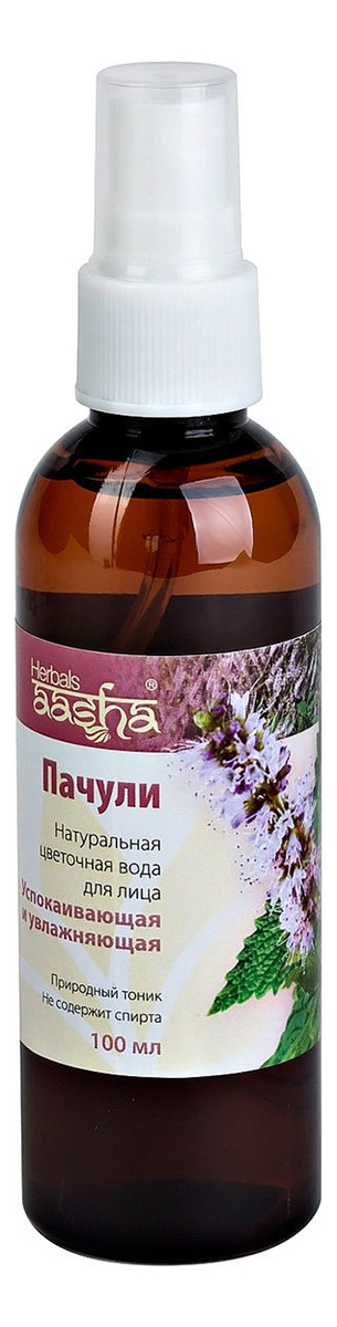 

Натуральная цветочная вода для лица успокаивающая и увлажняющая Пачули 100мл