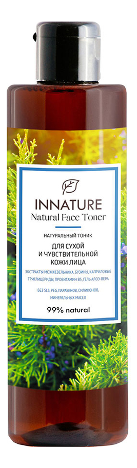 

Натуральный тоник для сухой и чувствительной кожи лица Natural Face Toner 250мл