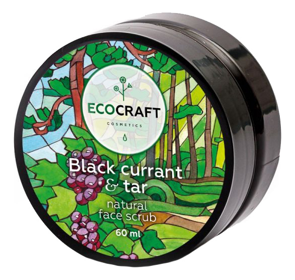 Купить Скраб для сухой и чувствительной кожи лица Black Currant & Tar 60мл, Скраб для сухой и чувствительной кожи лица Black Currant & Tar 60мл, EcoCraft