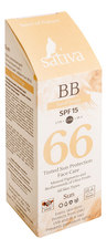 Sativa BB крем для лица с тонирующим эффектом Tinted San Protection Fase Care SPF15 No66 30мл