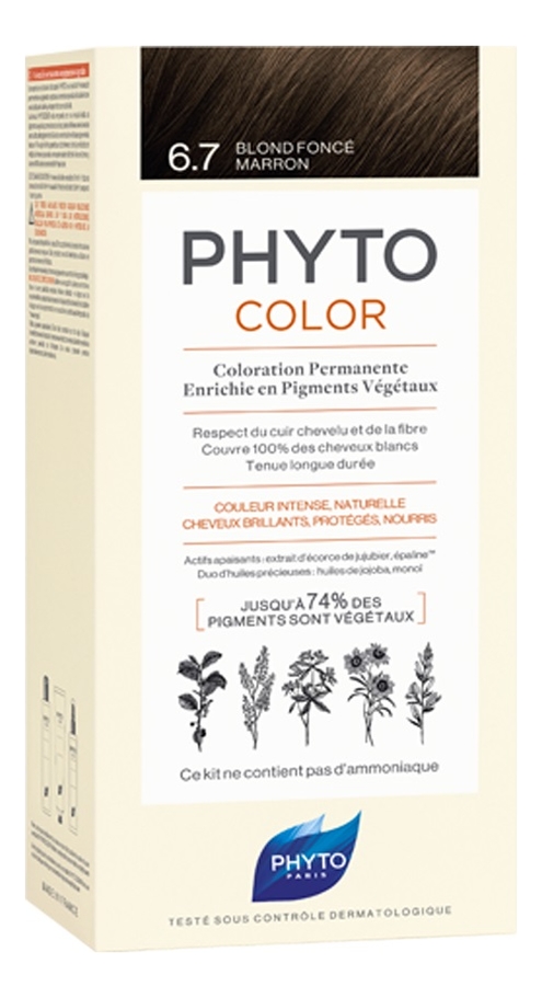 

Краска для волос Phyto Color: 6.7 Темный шоколадный блонд, Краска для волос Phyto Color