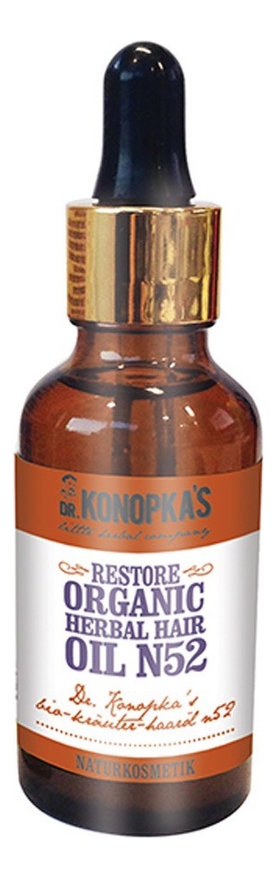

Масло для волос на основе лечебных трав Restore Organic Herbal Hair Oil No52 30мл