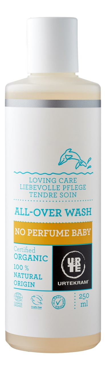 Детский шампунь-гель для мытья волос и тела без аромата Organic All-Over Wash No Perfume Baby 250мл