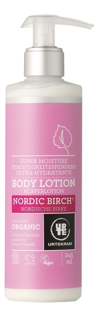 Купить Лосьон для тела с экстрактом северной березы Organic Body Lotion Nordic Birch 245мл, Urtekram