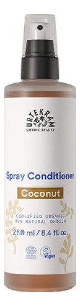 Urtekram спрей для волос с экстрактом кокоса organic spray conditioner ...