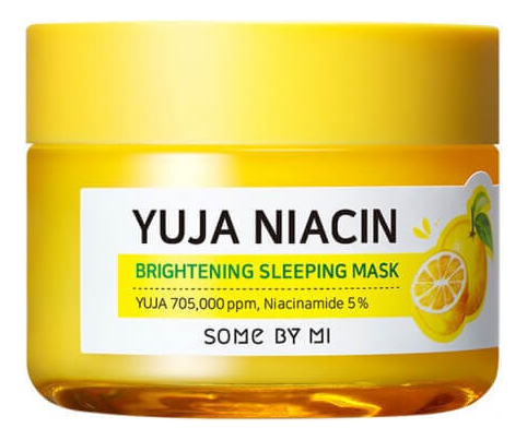 Ночная маска для лица с экстрактом юдзу Yuja Niacin Brightening Sleeping Mask: Маска 60мл somebymi yuja niacin 30days miracle brightening sleeping mask 15g