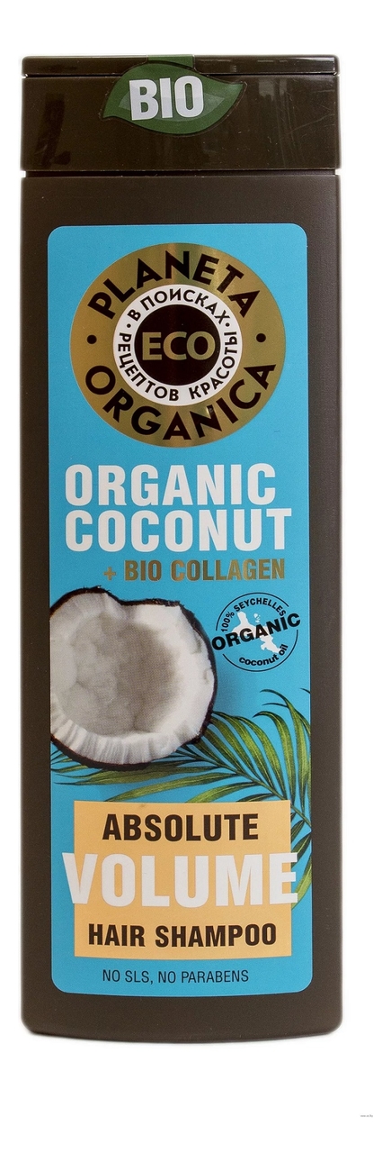 

Шампунь для объема волос Eco Organic Coconut + Collagen 520мл