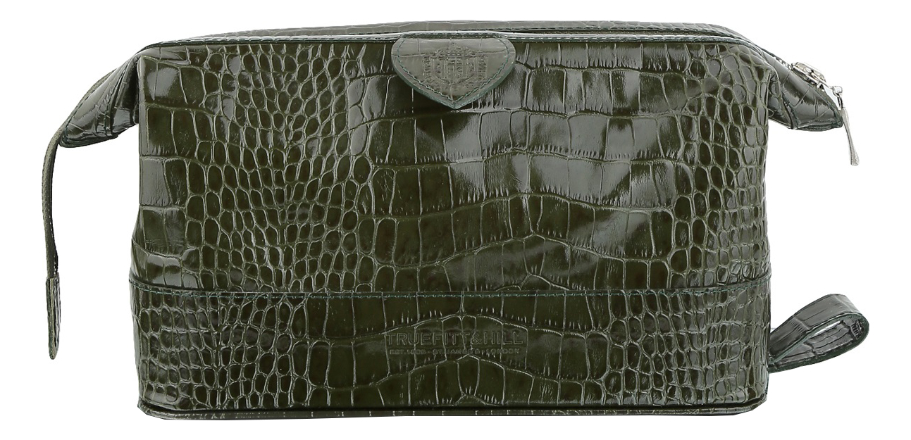 Косметичка на молнии Gentleman's Wash Bag Green Crocodile