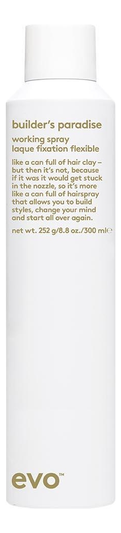 

Спрей-лак для волос Builder's Paradise Working Spray: Спрей-лак 300мл, Спрей-лак для волос Builder's Paradise Working Spray