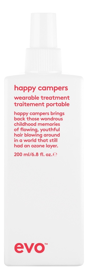 Интенсивно-увлажняющий несмываемый уход для волос Happy Campers Wearable Treatment 200мл: Несмываемый уход 200мл набор liv delano wonder girl уход за волосами шампунь 2 в 1 300 мл спрей для волос 200мл