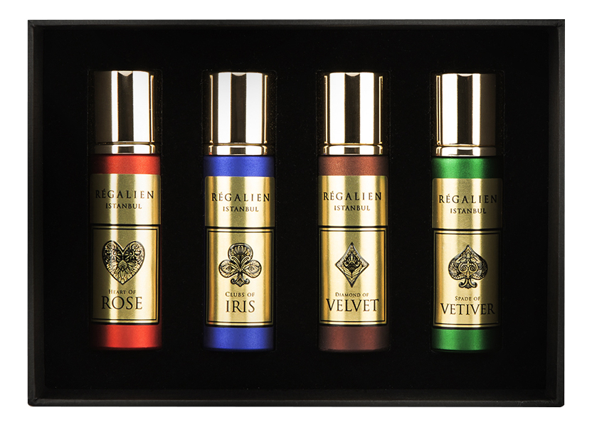 Lucky Set: духи 4*10ml (Clubs Of Iris + Diamond Of Velvet + Heart Of Rose + Spade Of Vetiver)