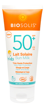 Детское солнцезащитное молочко для лица и тела Kids Sun Milk SPF50+ 100мл