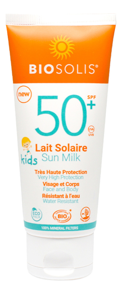 Детское солнцезащитное молочко для лица и тела Kids Sun Milk SPF50+ 100мл детское солнцезащитное молочко для лица и тела kids sun milk spf50 100мл