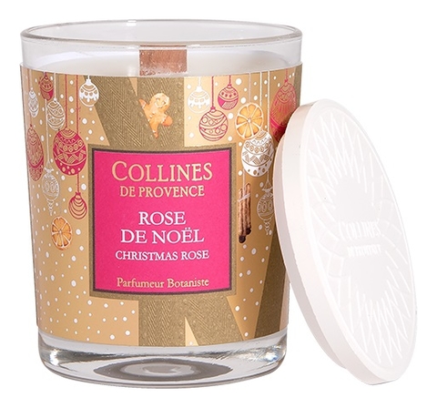 

Рождественская ароматическая свеча Christmas Rose: Свеча 180г, Рождественская ароматическая свеча Christmas Rose