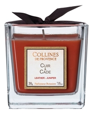 Collines de Provence Ароматическая свеча Leather-Juniper (кожа, можжевельник)