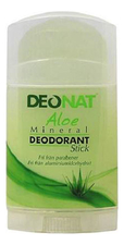 DEONAT Дезодорант-кристалл с экстрактом алоэ вера Aloe Mineral Deodorant Stick 80г