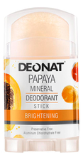 DEONAT Дезодорант-кристалл с экстрактом папайи Papaya Mineral Deodorant Stick