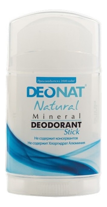 Дезодорант-кристалл Natural Mineral Deodorant Stick: Дезодорант 100г deonat natural mineral deodorant stick 60 gm