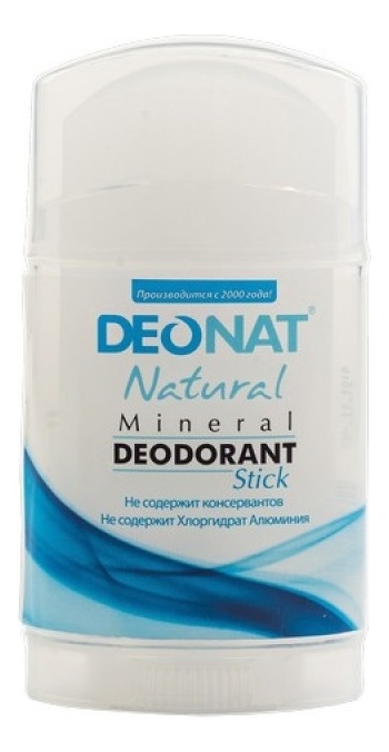 Дезодорант-кристалл Natural Mineral Deodorant Stick: Дезодорант 100г дезодорант кристалл с соком алоэ вера aloe mineral deodorant stick 100г плоский