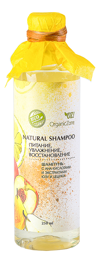 Шампунь для волос с AHA-кислотами Питание, увлажнение, восстановление Natural Shampoo 250мл: Шампунь 250мл