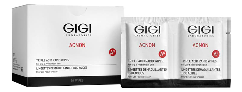 Купить Салфетки-пилинг для лица Acnon Triple Acid Rapid Wipes 30шт, GiGi