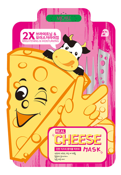 

Тканевая маска для лица осветляющая MJ Care Real Cheese Brightening & Moisturizing Mask 25г