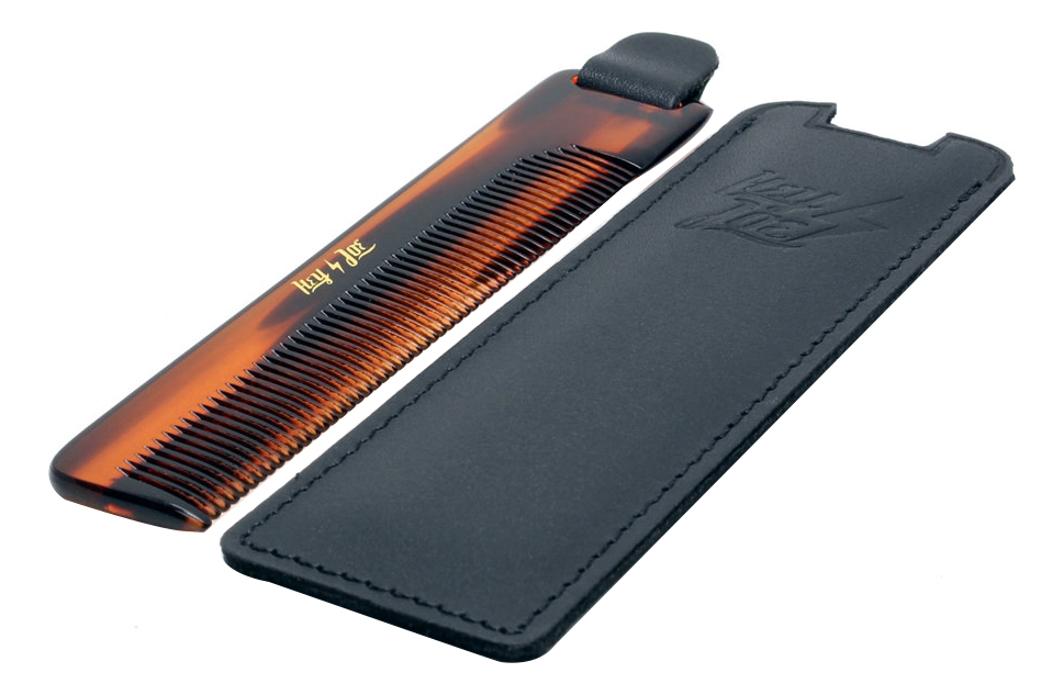 Расческа для волос в кожаном футляре Deluxe Comb Leather Case от Randewoo