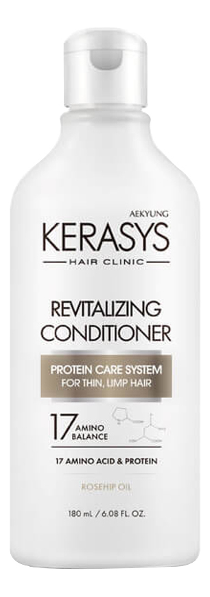 Кондиционер для волос оздоравливающий Hair Clinic Revitalizing Conditioner: Кондиционер 180мл kerasys hair clinic revitalizing кондиционер оздоравливающий для волос 400 мл