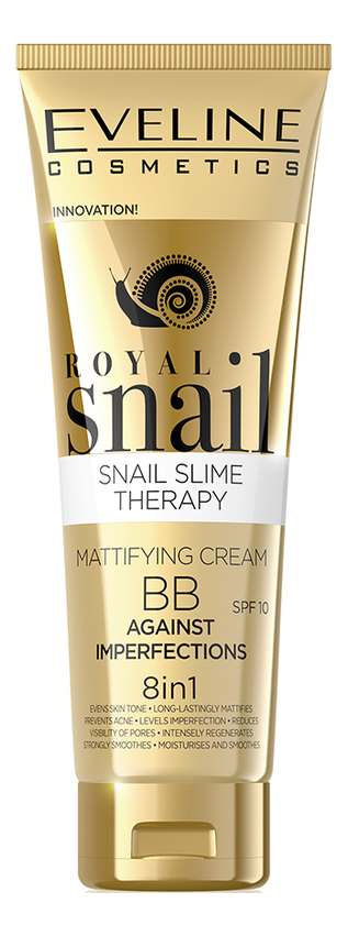 

Матирующий BB крем против несовершенств кожи 8в1 Royal Snail Mattifying Cream 50мл