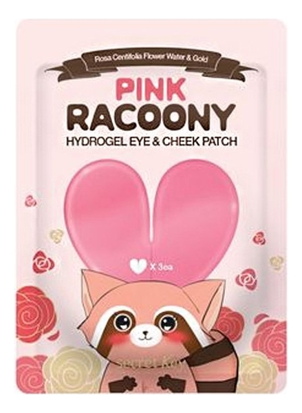 

Патчи для кожи вокруг глаз и скул гидрогелевые Pink Racoony Hydro-Gel Eye & Cheek Patch: Патчи 3шт, Патчи для кожи вокруг глаз и скул гидрогелевые Pink Racoony Hydro-Gel Eye & Cheek Patch