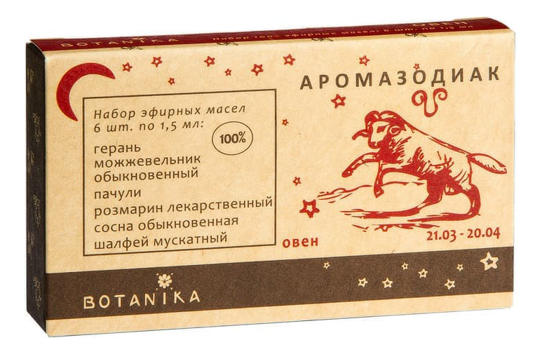 

Набор эфирных масел Овен Essential Oil Aries 6*1,5мл