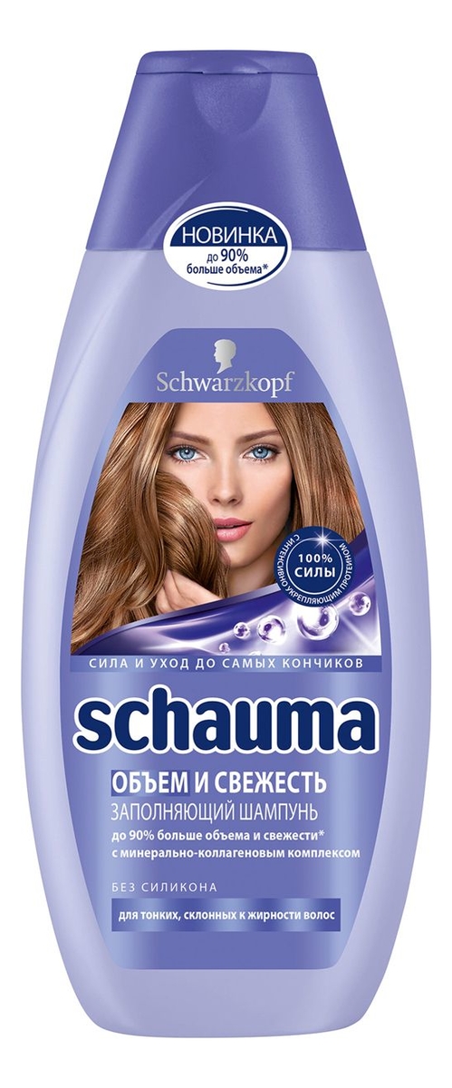 Купить Шампунь для волос Объем и свежесть 380мл, Schauma