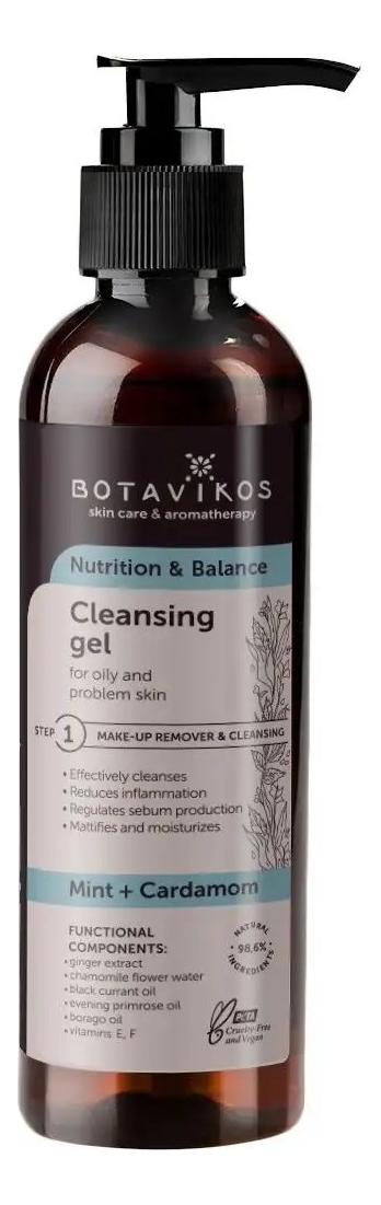 

Очищающий гель для лица Nutrition & Balance Cleansing Gel 200мл (мята и кардамон)