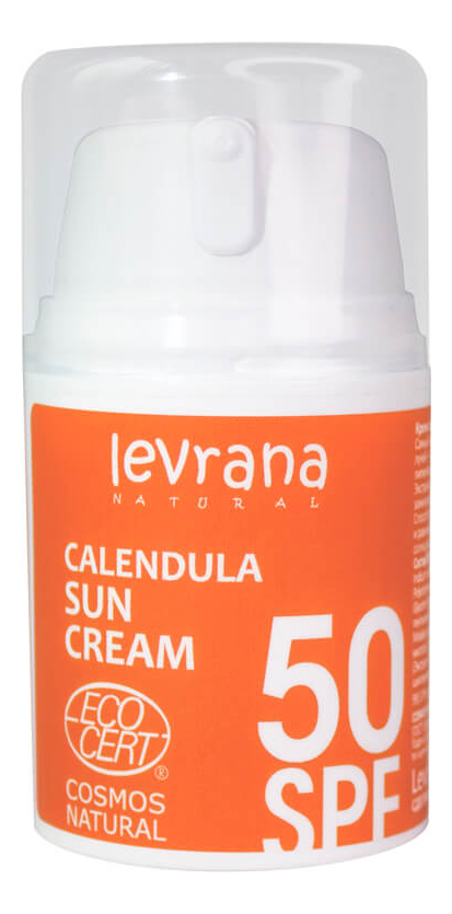Солнцезащитный крем для тела с гидролатом календулы Calendula Sun Cream 50мл: Крем SPF50