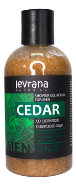 Гель-скраб для душа со скорлупой сибирского кедра Cedar Shower Gel-Scrub For Men 300мл