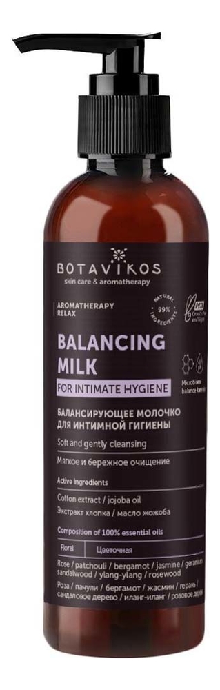Купить Балансирующее молочко для интимной гигиены Aromatherapy Body Relax 200мл, Botavikos