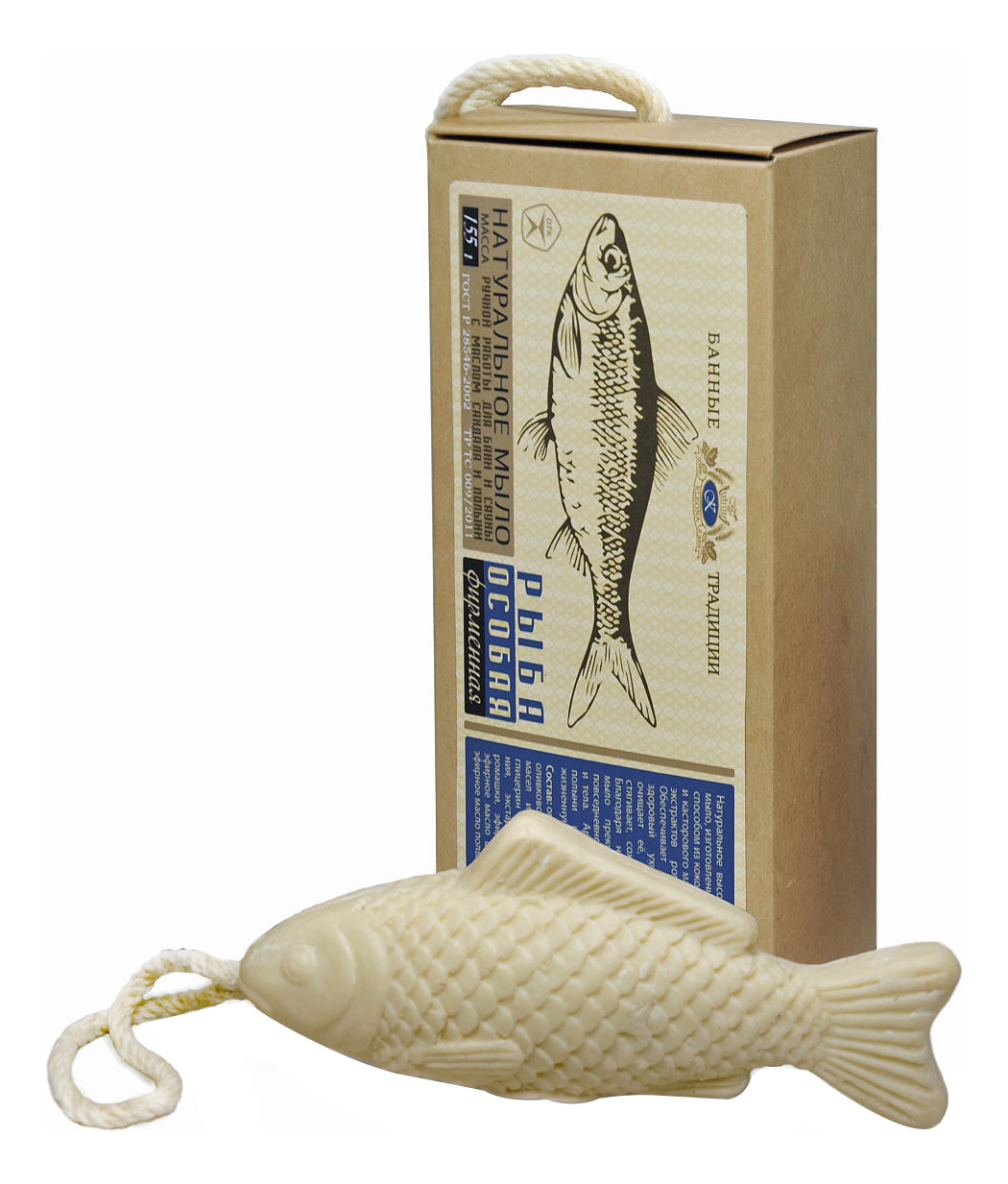 

Натуральное мыло Рыба особая 155г