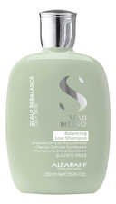 Alfaparf Milano Балансирующий шампунь для волос Semi Di Lino Scalp Rebalance Oily Skin Balancing Low Shampoo 250мл