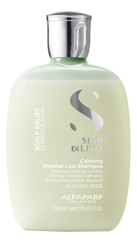 Купить Успокаивающий мицеллярный шампунь для волос Semi Di Lino Scalp Relief Sensitive Skin Calming Micellar Low Shampoo 250мл, Alfaparf Milano