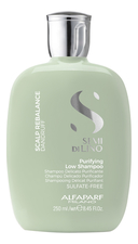 Alfaparf Milano Очищающий шампунь для кожи головы Semi Di Lino Scalp Rebalance Dandruff Purifying Low Shampoo 250мл