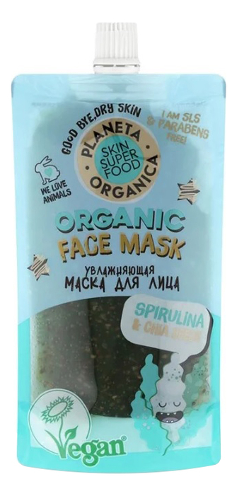 

Маска для лица Skin Super Food Spirulina & Basil Seeds 100мл