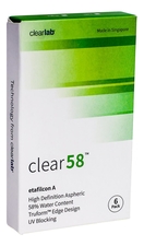 ClearLab Контактные линзы UV-защитой Clear 58 (6 блистеров)