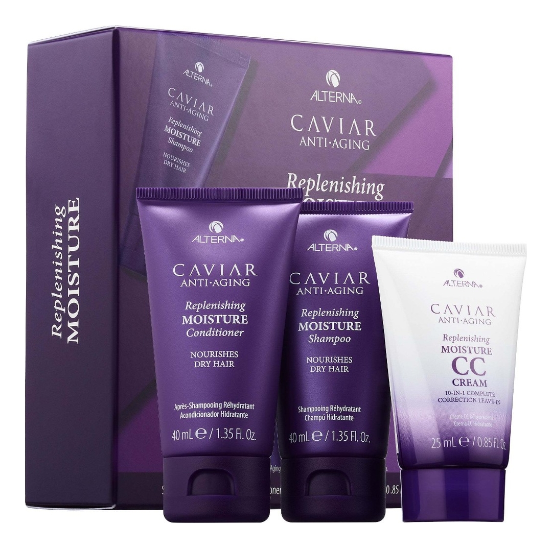 

Набор для волос Caviar Anti-Aging Replenishing Moisture (шампунь с морским шелком 40мл + кондиционер с морским шелком 40мл + СС крем 25мл)