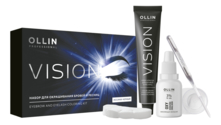 OLLIN Professional Набор для бровей и ресниц Vision Color Cream For Eyebrows And Eyelashes (крем-краска 20мл + окислитель 20мл)