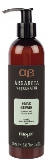 Маска для волос Argabeta Veg Keratin Mask Repair: Маска 250мл маска для волос argabeta veg carbon mask detox маска 250мл