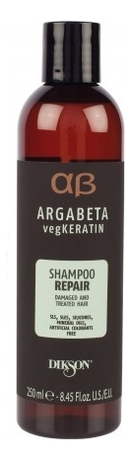 Шампунь для волос Argabeta Veg Keratin Shampoo Repair: Шампунь 250мл шампунь для волос argabeta veg keratin shampoo repair шампунь 250мл