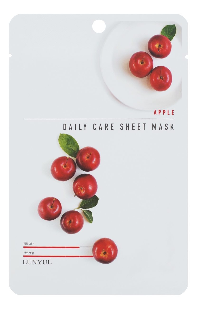 

Тканевая маска для лица с экстрактом яблока Apple Daily Care Sheet Mask 22г: Маска 3шт, Тканевая маска для лица с экстрактом яблока Apple Daily Care Sheet Mask 22г