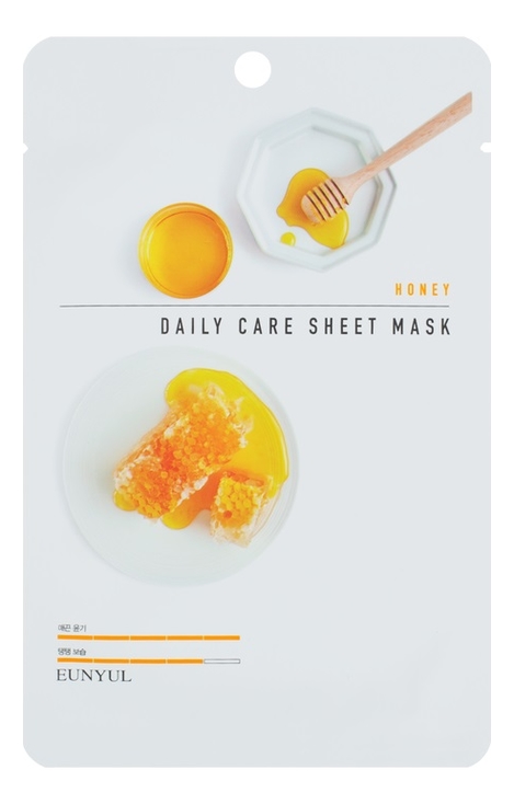 тканевая маска для лица с витаминами vitamin daily care sheet mask 22г маска 3шт Тканевая маска для лица с медом Honey Daily Care Sheet Mask 22г: Маска 3шт