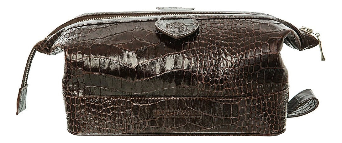 Косметичка на молнии Gentleman's Wash Bag Brown Crocodile от Randewoo