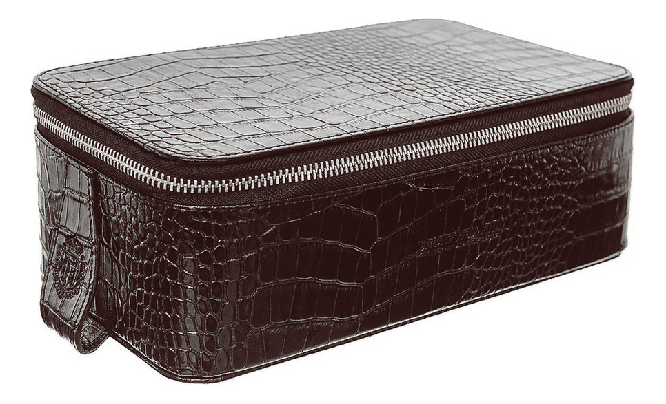

Прямоугольная косметичка на молнии Regency Box Bag Brown Crocodile